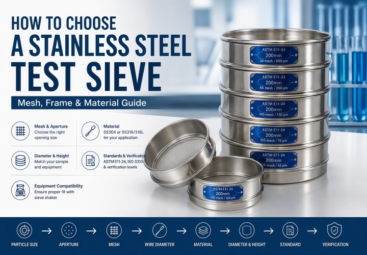 How to Choose a Stainless Steel Test Sieve: Mesh, Aperture & Material Guide