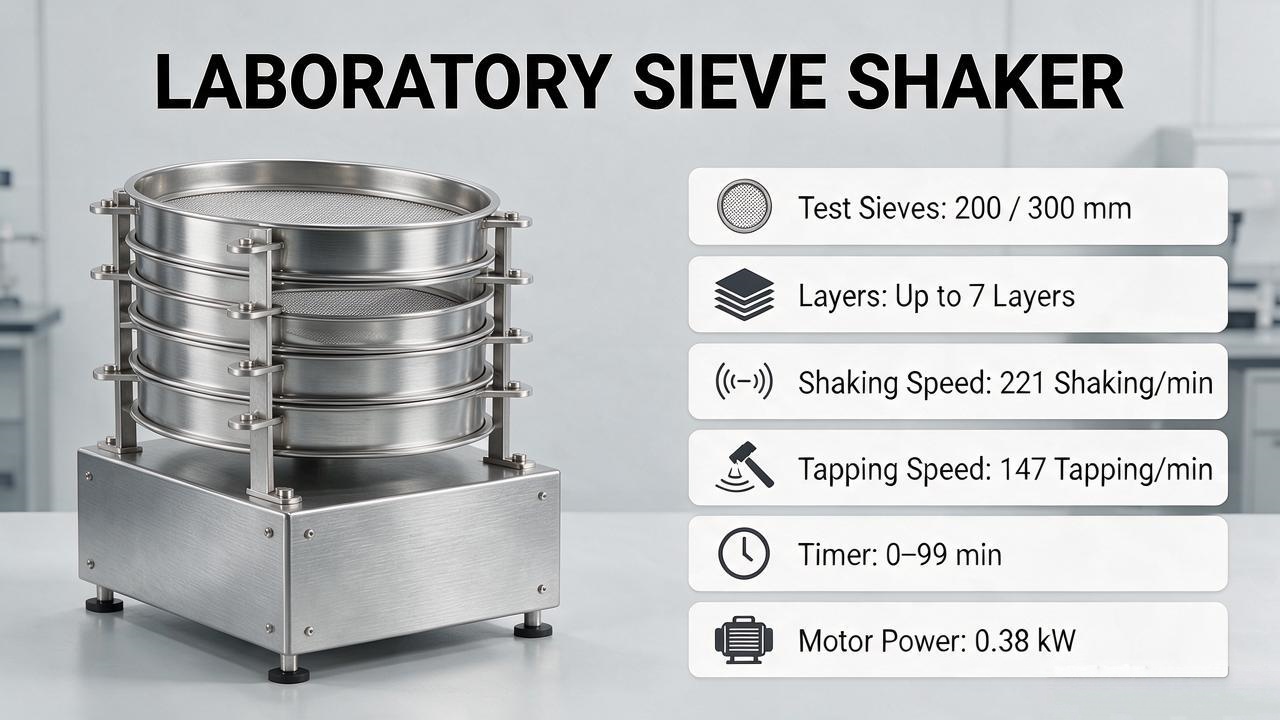 Mechanical Sieve Shaker technical specifications for laboratory testing