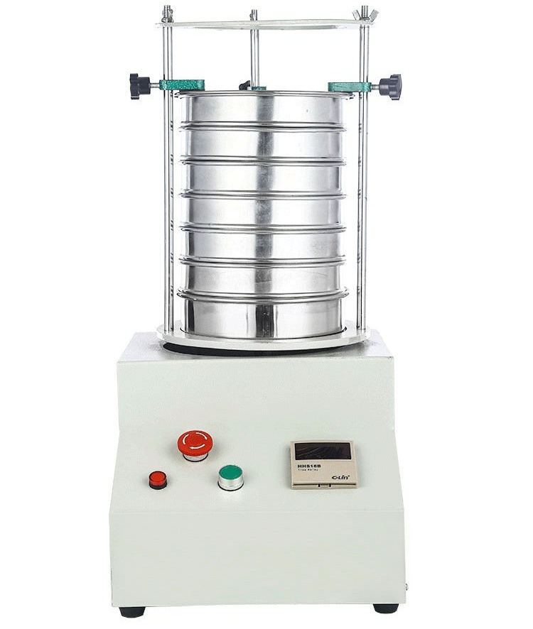 Particle size separation results using a Mechanical Sieve Shaker