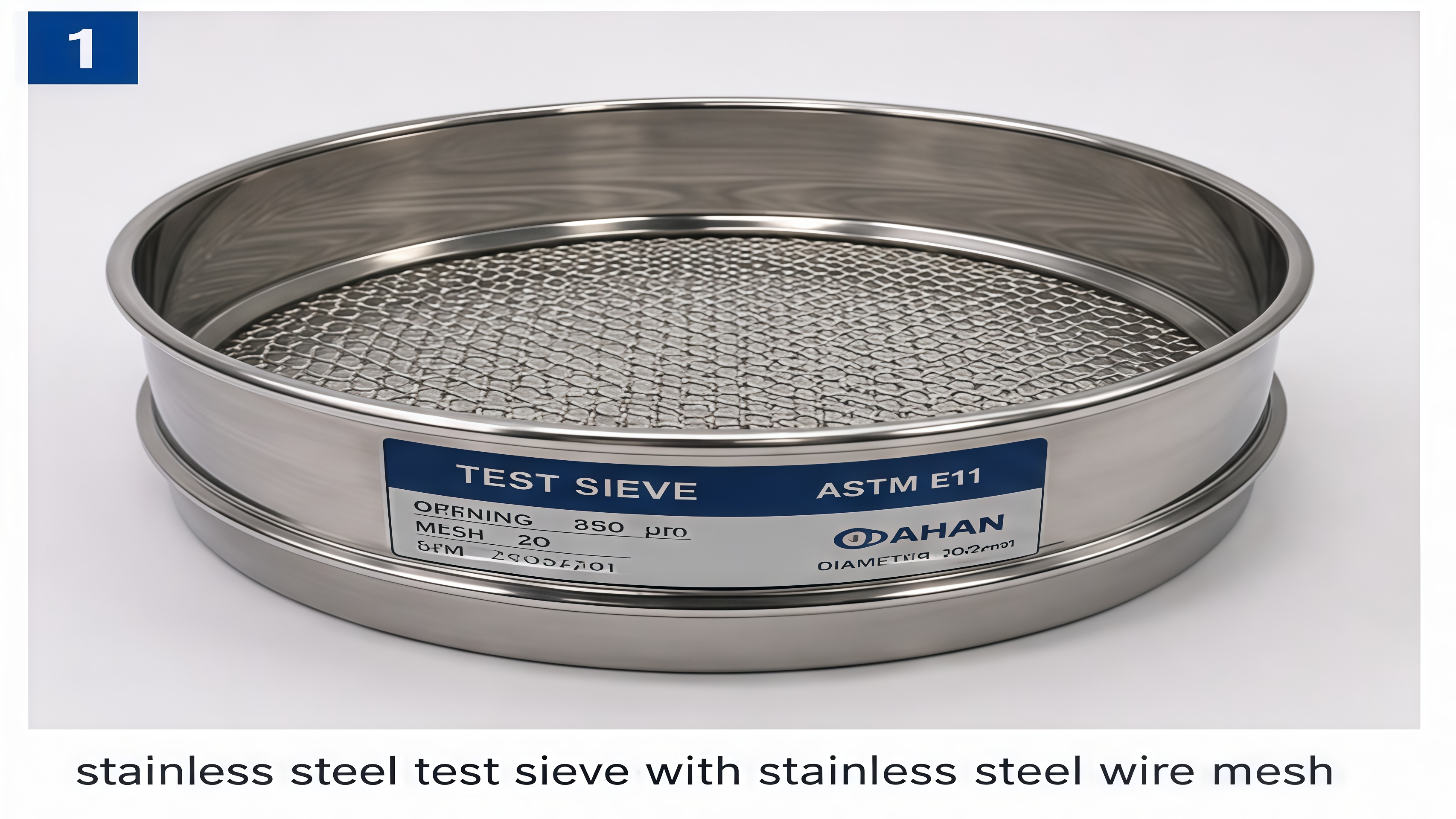 stainless steel test sieve with stainless steel wire mesh