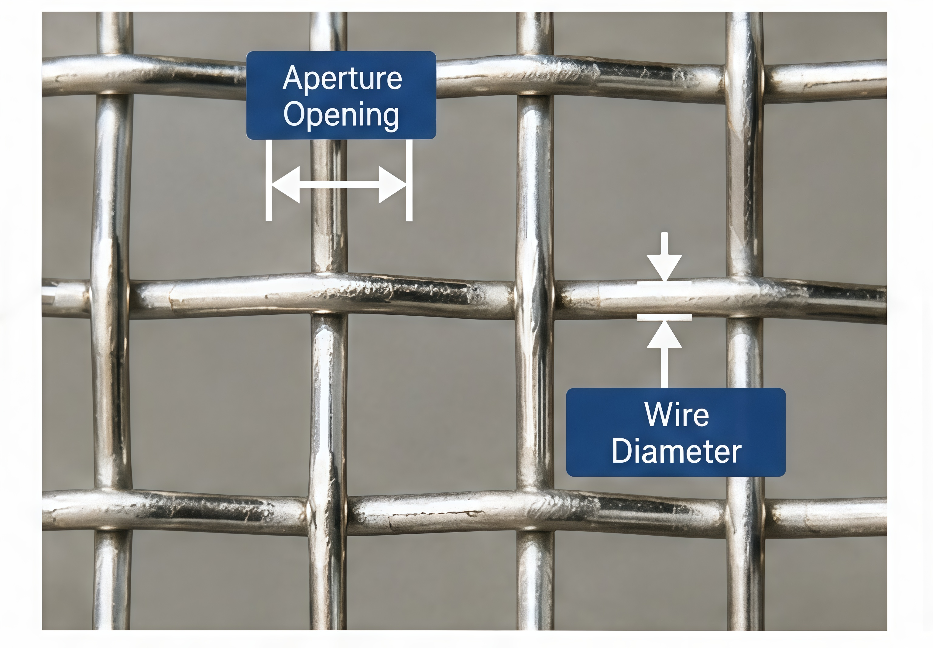 stainless steel test sieve mesh aperture and wire diameter