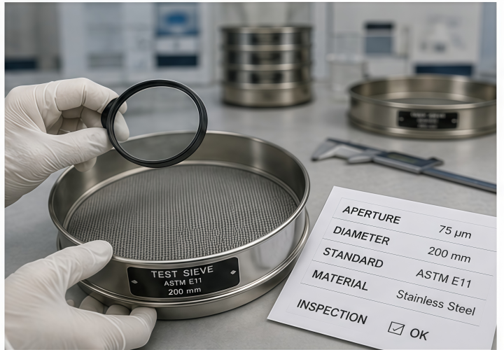 test sieve inspection and specification checking