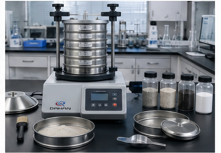 laboratory test sieve shaker for particle size testing