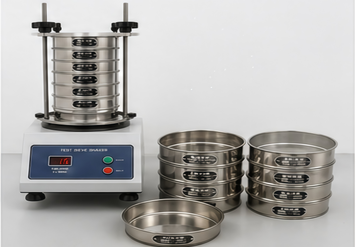 Particle Size Analysis Using Test Sieve Shaker Machine