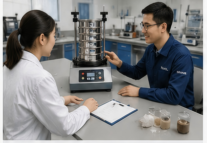 Powder sieve shaker testing and equipment selection consultation