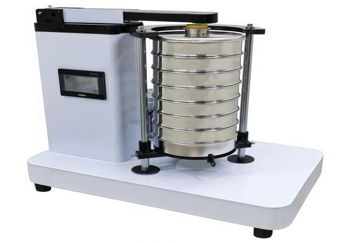 Powder particle separation on vibratory sieve shaker working process