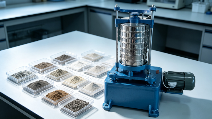 Different powder materials for vibratory sieve shaker classification test