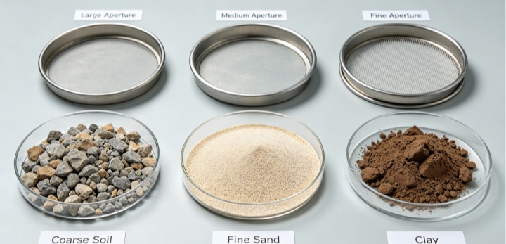 coarse soil fine soil clay sample for soil sieve testing
